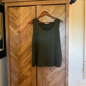 LOFT Dark Green Tank Top Size M